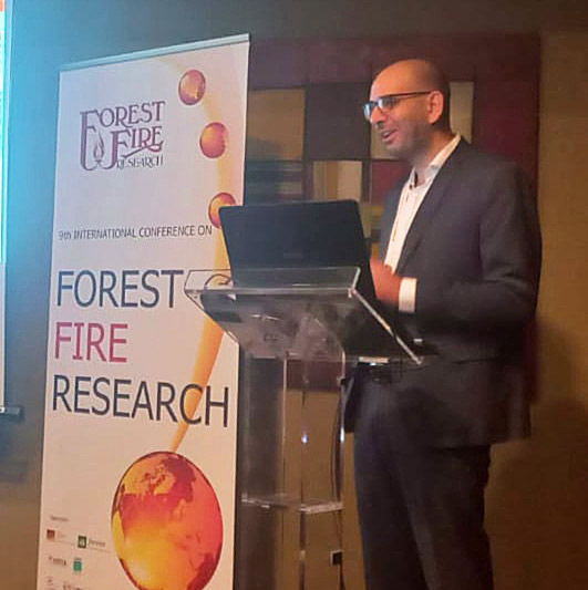 Prof. George Mitri speaks at the 9th International Conference on Forest Fire Research and &amp; 17th International Wildland Fire Safety Summit