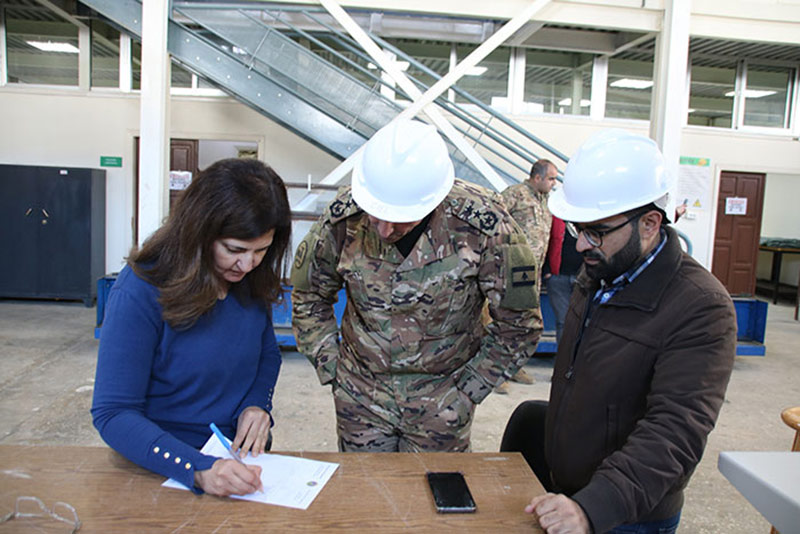 The Faculty of Engineering and the Lebanese Armed Forces Collaborate on Innovative Building Rehabilitation Research