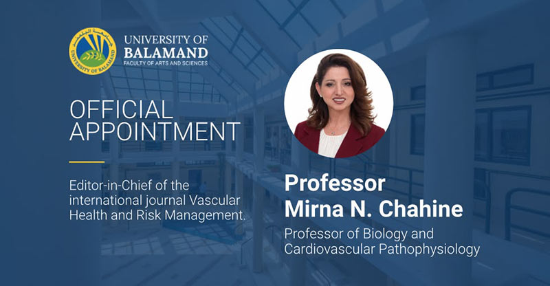 Professor Mirna N. Chahine Appointed Editor-in-Chief of International Journal