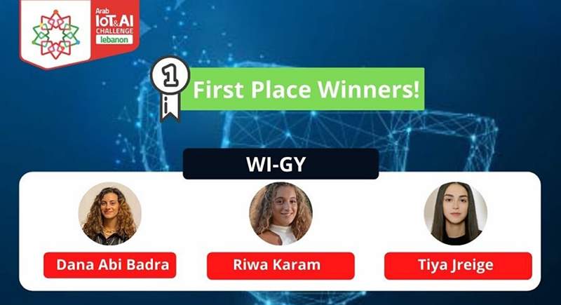 UOB Students Win the Lebanon IoT and AI Challenge